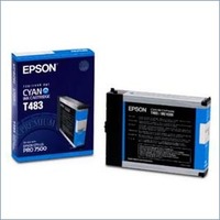 Original Epson T483 Cyan Ink Cartridge