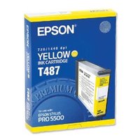 Original Epson T487 Yellow Ink Cartridge