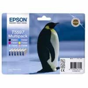 Original Epson T5597 Cartridges a Set of 6 Set  Multipack