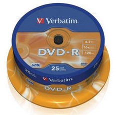 Verbatim - DVD-R - 16x - 4.70 GB - 25 Pack