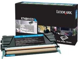 Original Lexmark X748H1CG Cyan Toner Cartridge High Capacity