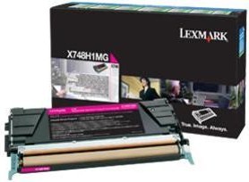 Original Lexmark X748H1MG Magenta Toner Cartridge High Capacity